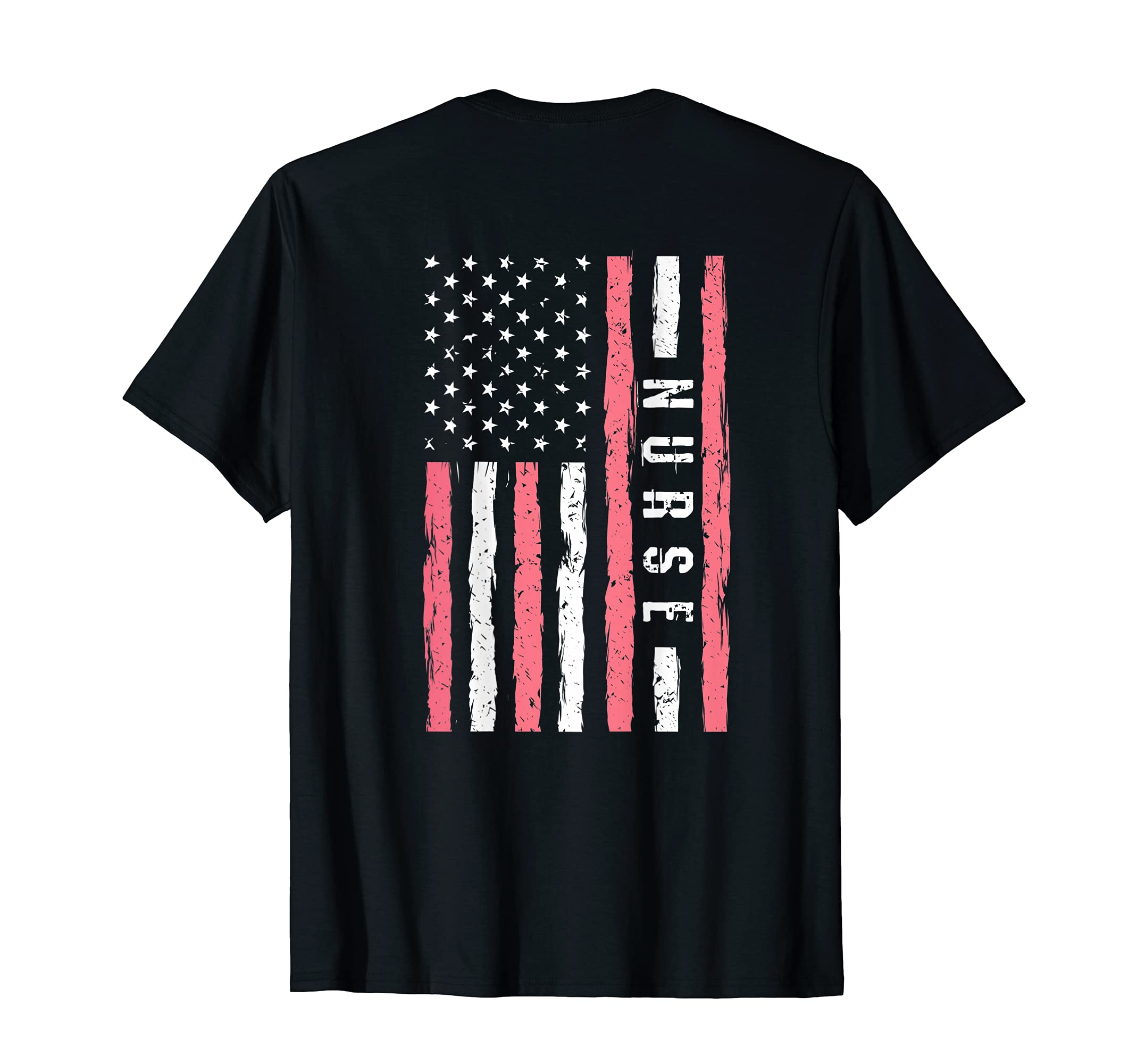 American Flag Nurses Distressed T-Shirt - Unique Graphic Unisex - T-Shirt, Sweatshirt, Hoodie