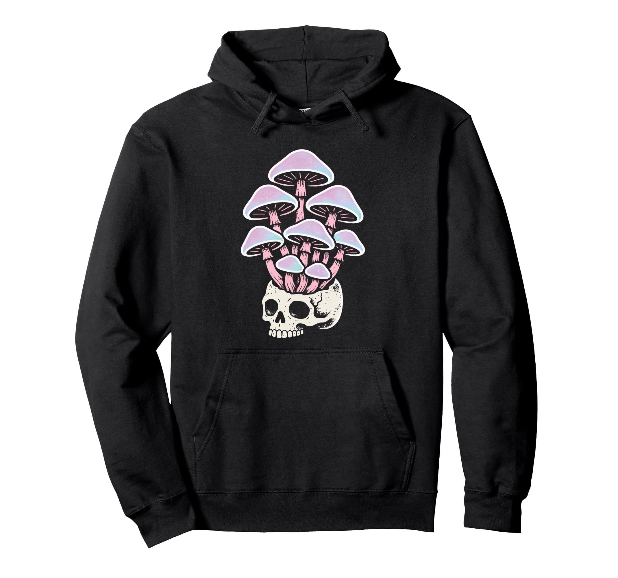 Skull Mushroom Pastel Goth Dark Hoodie - Casual Everyday Wear Men Women - T-Shirt, Sweatshirt, Hoodie