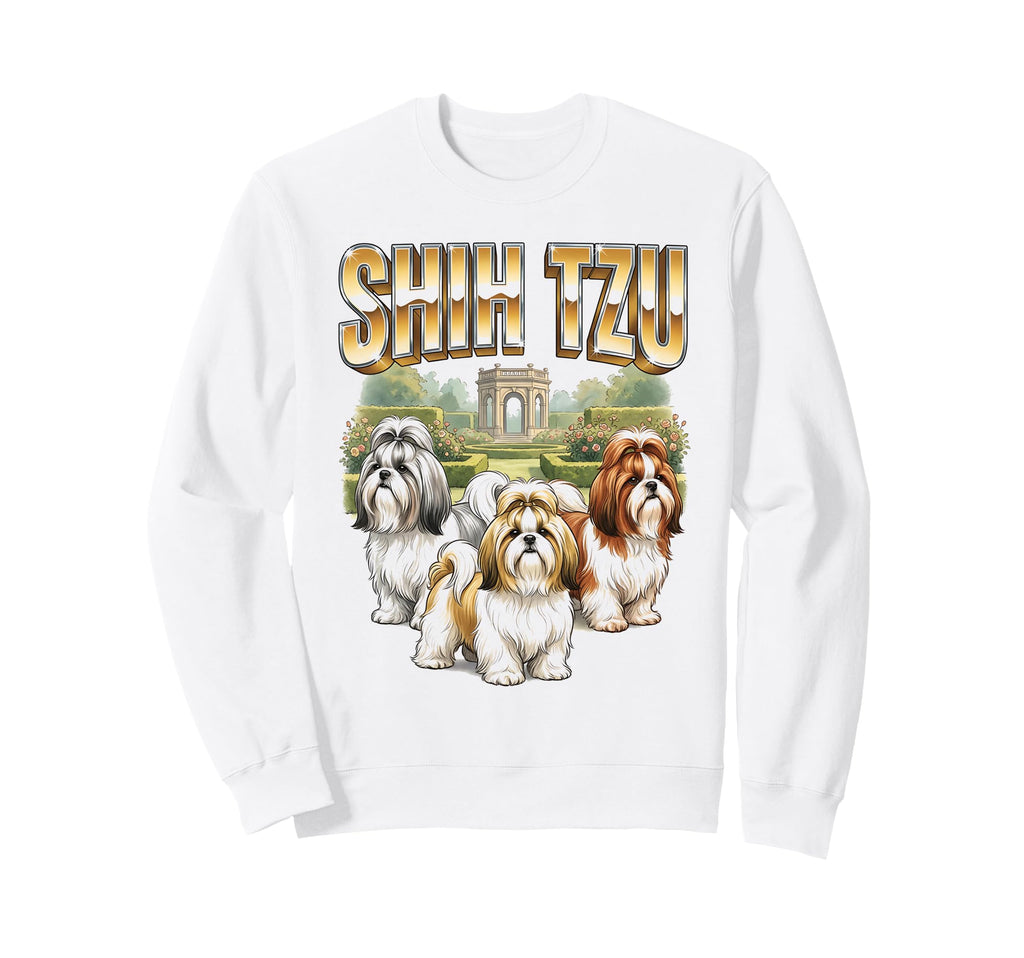 Shih Tzu 90S Dog Lover 80S Shih Tzu Sweatshirt - Graphic Print for Adults - T-Shirt, Sweatshirt, Hoodie