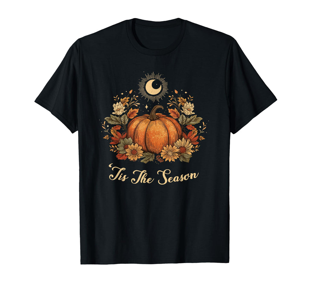 Pumpkin Spice Tis Season Equinox Moon T-Shirt - Trendy Graphic Men Women - T-Shirt, Sweatshirt, Hoodie