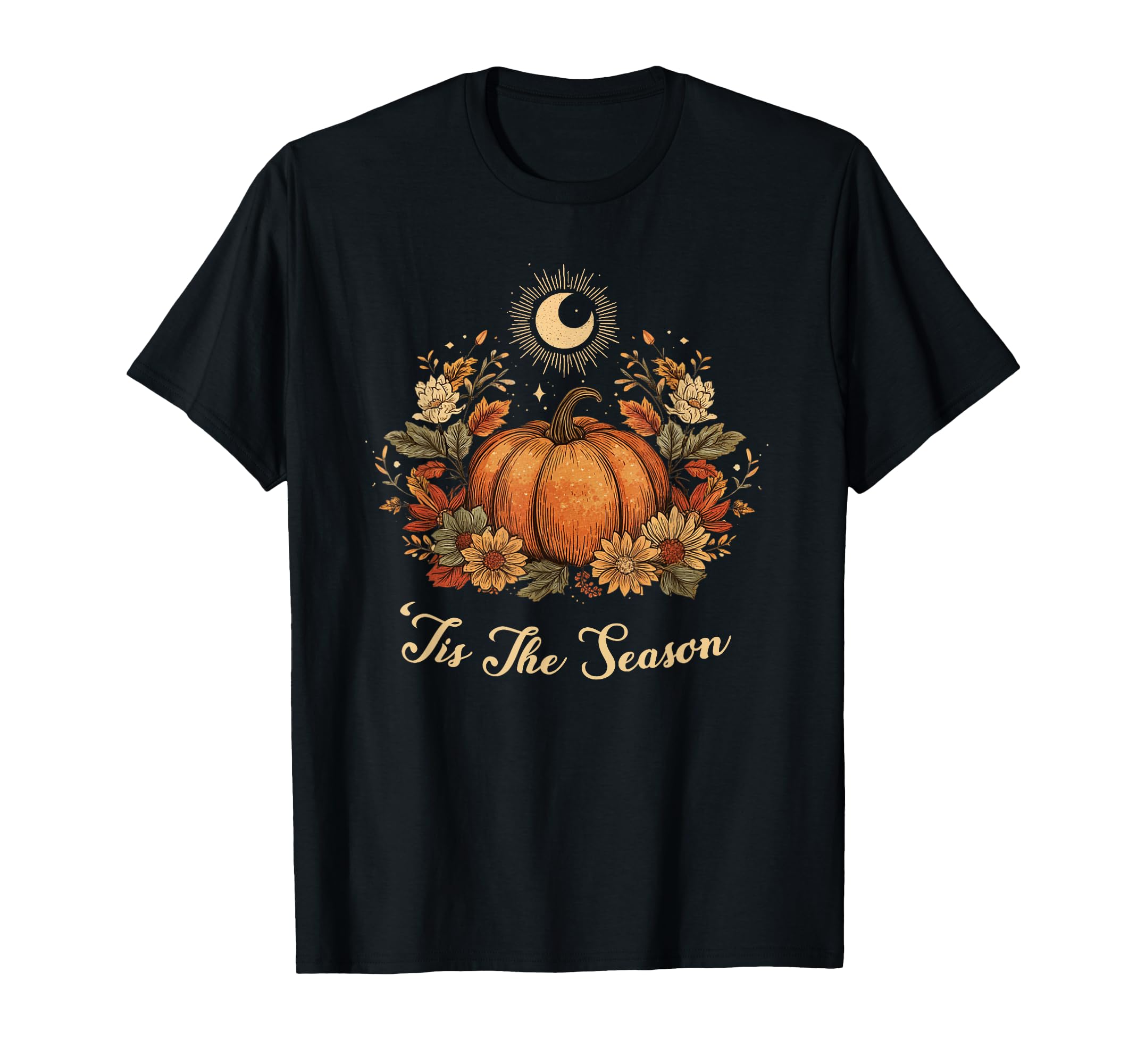 Pumpkin Spice Tis Season Equinox Moon T-Shirt - Trendy Graphic Men Women - T-Shirt, Sweatshirt, Hoodie