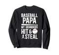 Baseball Papa Funny Grandpa Papa Sweatshirt - Minimalist Print Men Women - T-Shirt, Sweatshirt, Hoodie