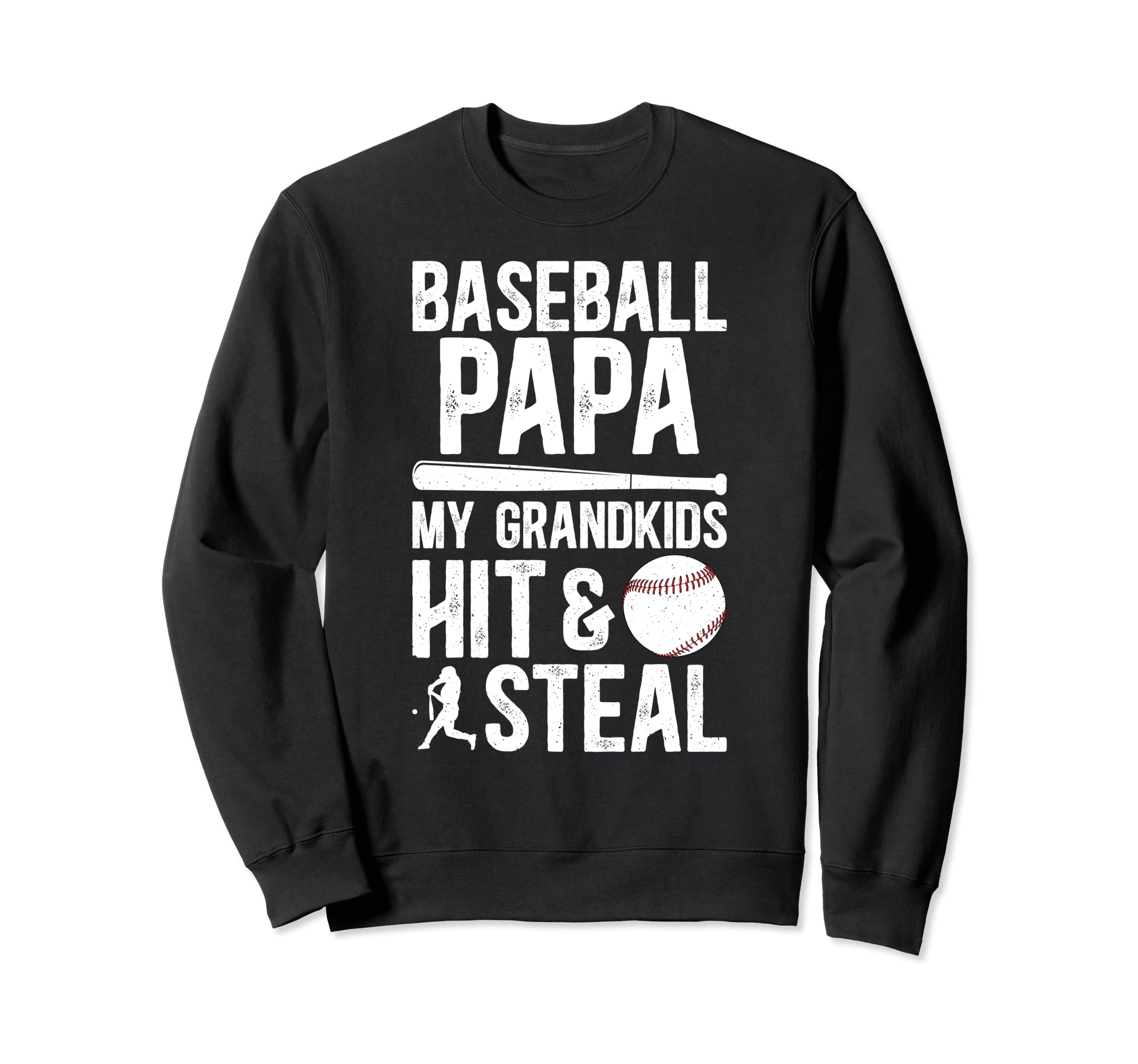 Baseball Papa Funny Grandpa Papa Sweatshirt - Minimalist Print Men Women - T-Shirt, Sweatshirt, Hoodie