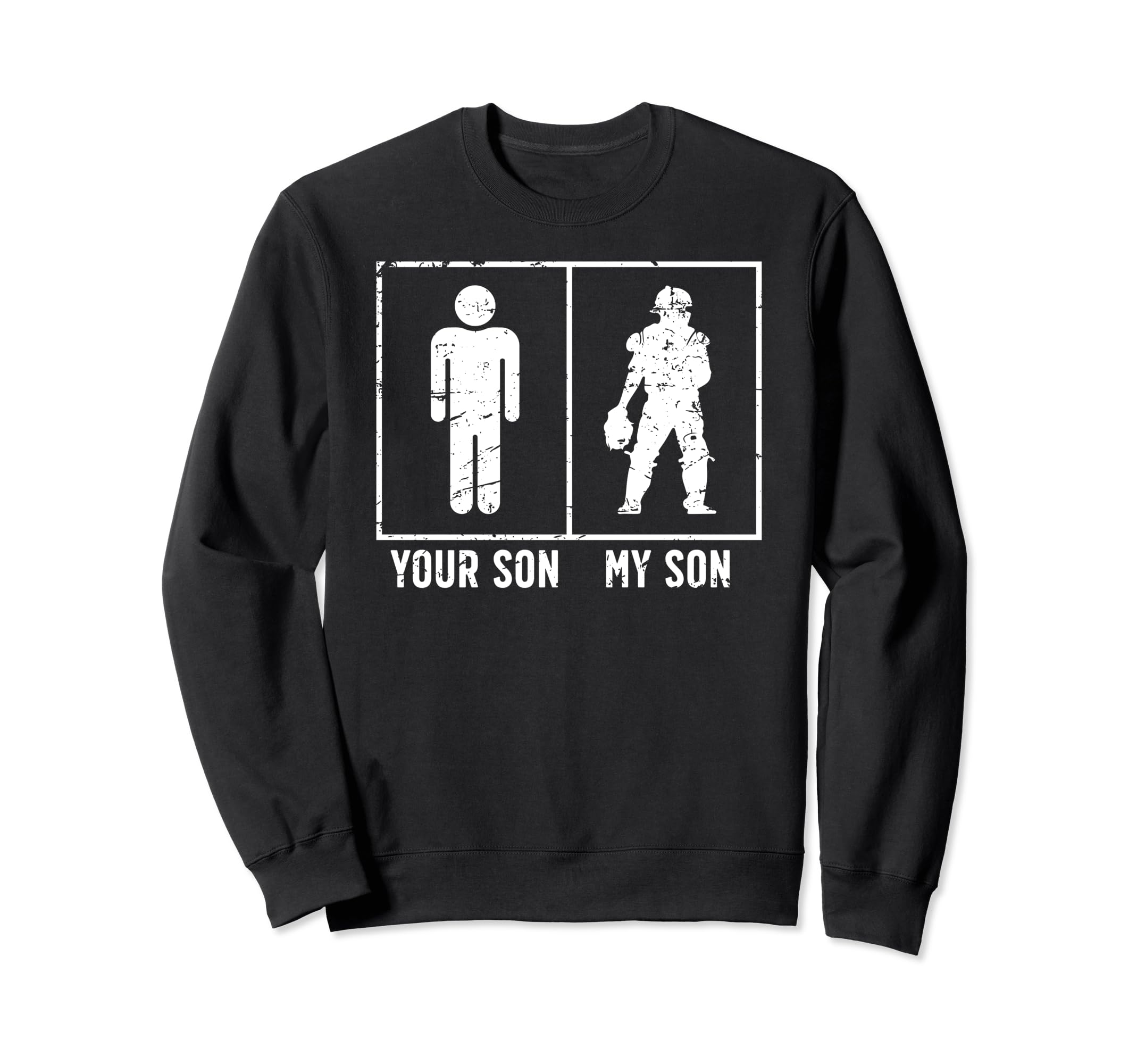 My Son Baseball Catcher Dad Sweatshirt - Unique Graphic for Adults - T-Shirt, Sweatshirt, Hoodie