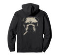 English Bulldog Smoking Cigarette Grunge Hoodie - Minimalist Print Unisex - T-Shirt, Sweatshirt, Hoodie