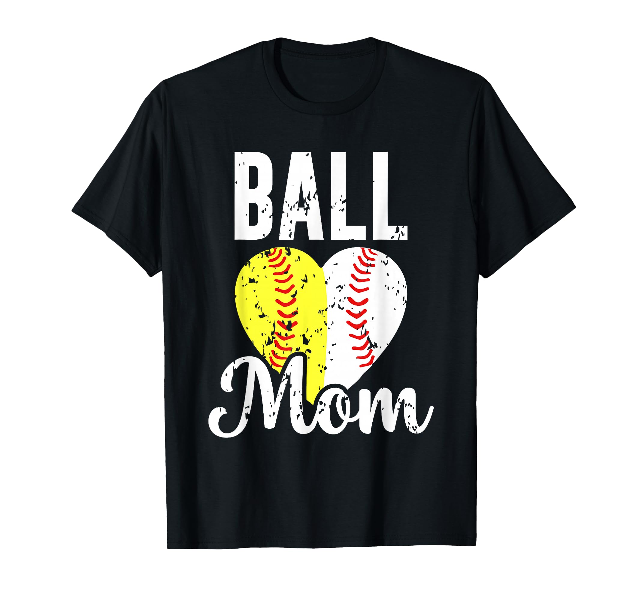 Womens Ball Mom Baseball Softball T-Shirt - Custom Art Print Men Women - T-Shirt, Sweatshirt, Hoodie