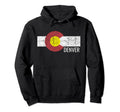 Colorado Denver Flag Distressed Vibe Hoodie - Trendy Graphic for Adults - T-Shirt, Sweatshirt, Hoodie