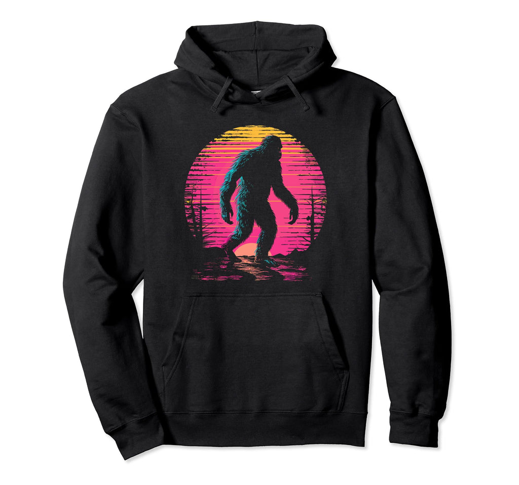 Bigfoot Vaporwave Aesthetic Synthwave Hoodie - Casual Everyday Wear Unisex - T-Shirt, Sweatshirt, Hoodie