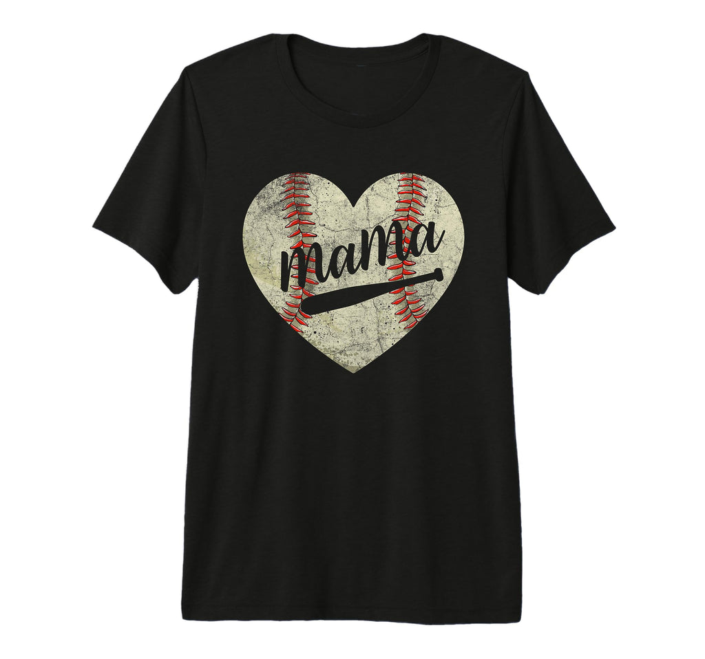 Baseball Mama Mom Happy Mothers T-Shirt - Casual Everyday Wear Men Women - T-Shirt, Sweatshirt, Hoodie