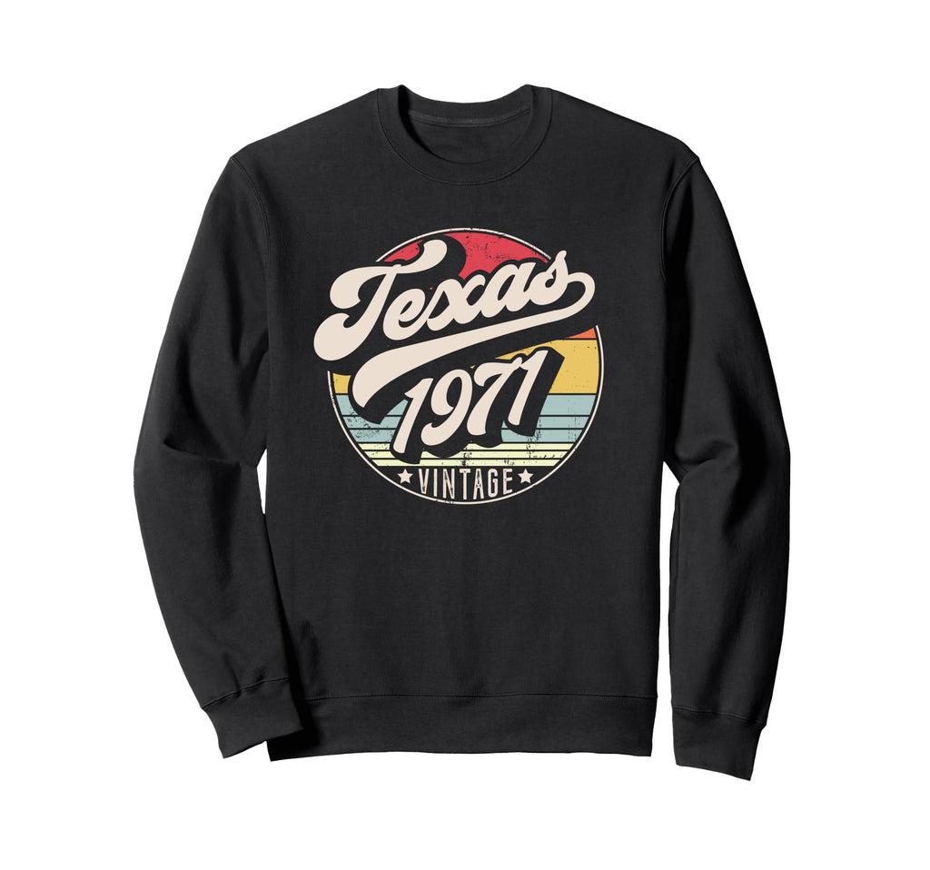 Texas 1971 Birthday Sunset Sweatshirt - Graphic Print for Adults - T-Shirt, Sweatshirt, Hoodie