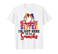 Baseball Sister Im Just Here Snacks Tie T-Shirt - Trendy Graphic Unisex - T-Shirt, Sweatshirt, Hoodie