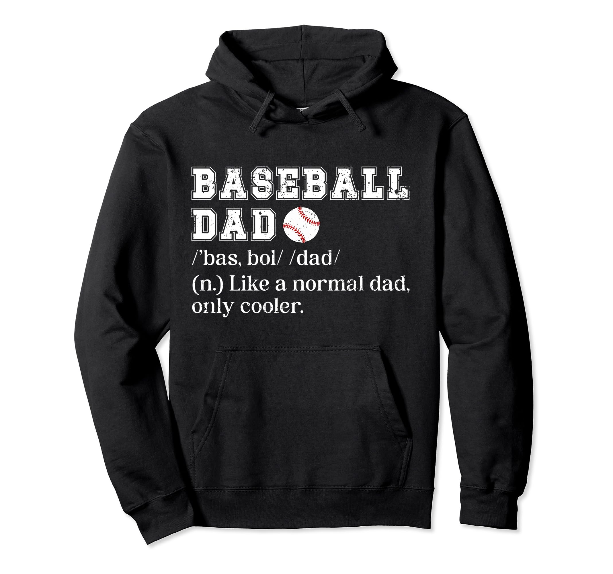 Baseball Dad Definition Dad Baseball Hoodie - Trendy Graphic for Adults - T-Shirt, Sweatshirt, Hoodie