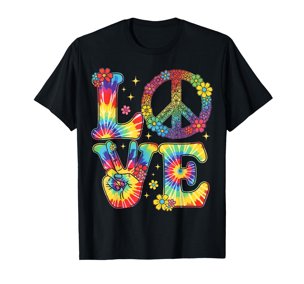 Tie Dye Love Peace Sign Hippie T-Shirt - Streetwear Style Men Women - T-Shirt, Sweatshirt, Hoodie