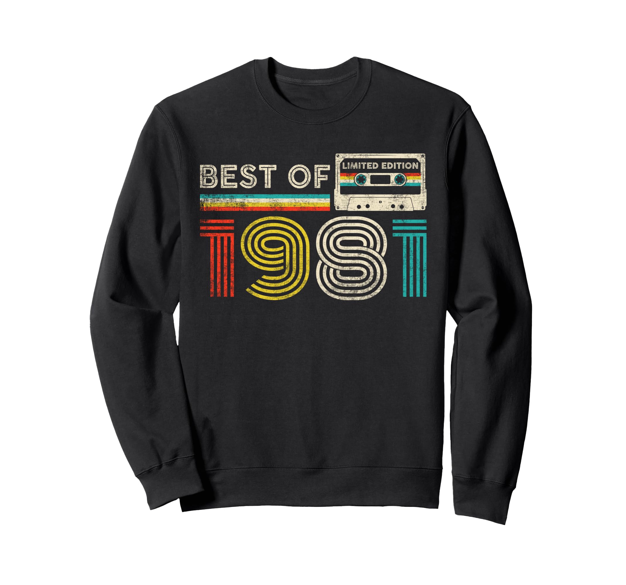 Best 1981 Birthday 1981 Cassette Sweatshirt - Unique Graphic for Adults - T-Shirt, Sweatshirt, Hoodie