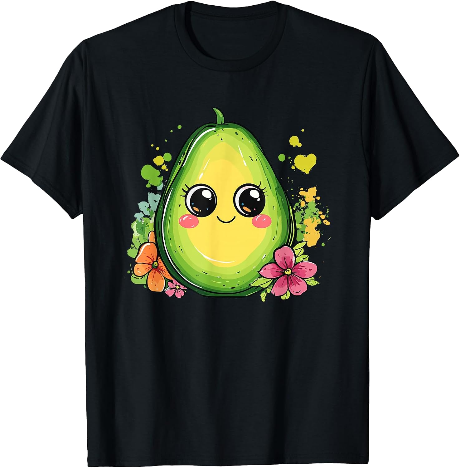 Adorable Avocado Cartoon Flower Art - Adult & Kids T-Shirts, Sweatshirts & Hoodies apparel design preview 1