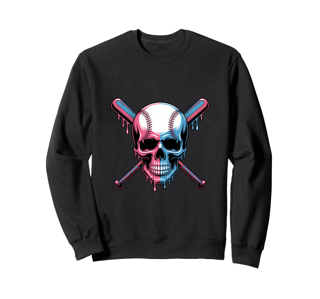 Baseball Ice Cream Dripping Sweatshirt - Unique Graphic for Adults - T-Shirt, Sweatshirt, Hoodie