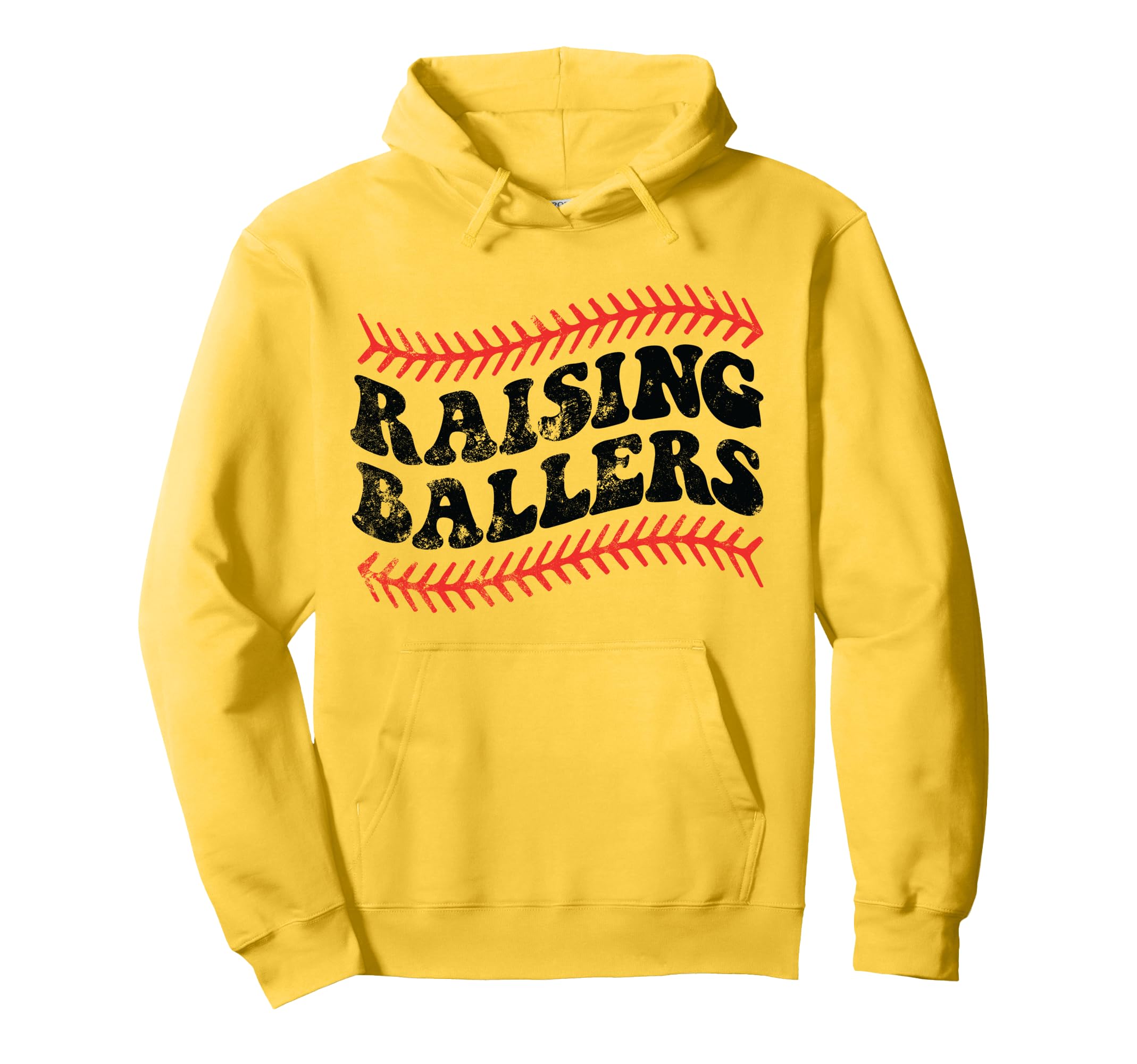 Raising Ballers Baseball Mom Dad Hoodie - Novelty Apparel for Adults - T-Shirt, Sweatshirt, Hoodie