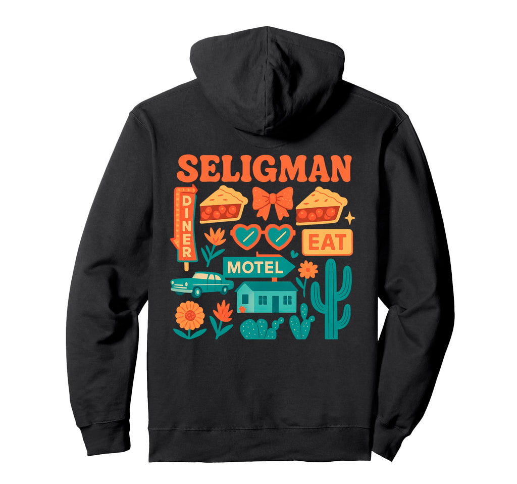 Seligman Motel Diner Coquette Aesthetic Hoodie - Trendy Graphic for Adults - T-Shirt, Sweatshirt, Hoodie