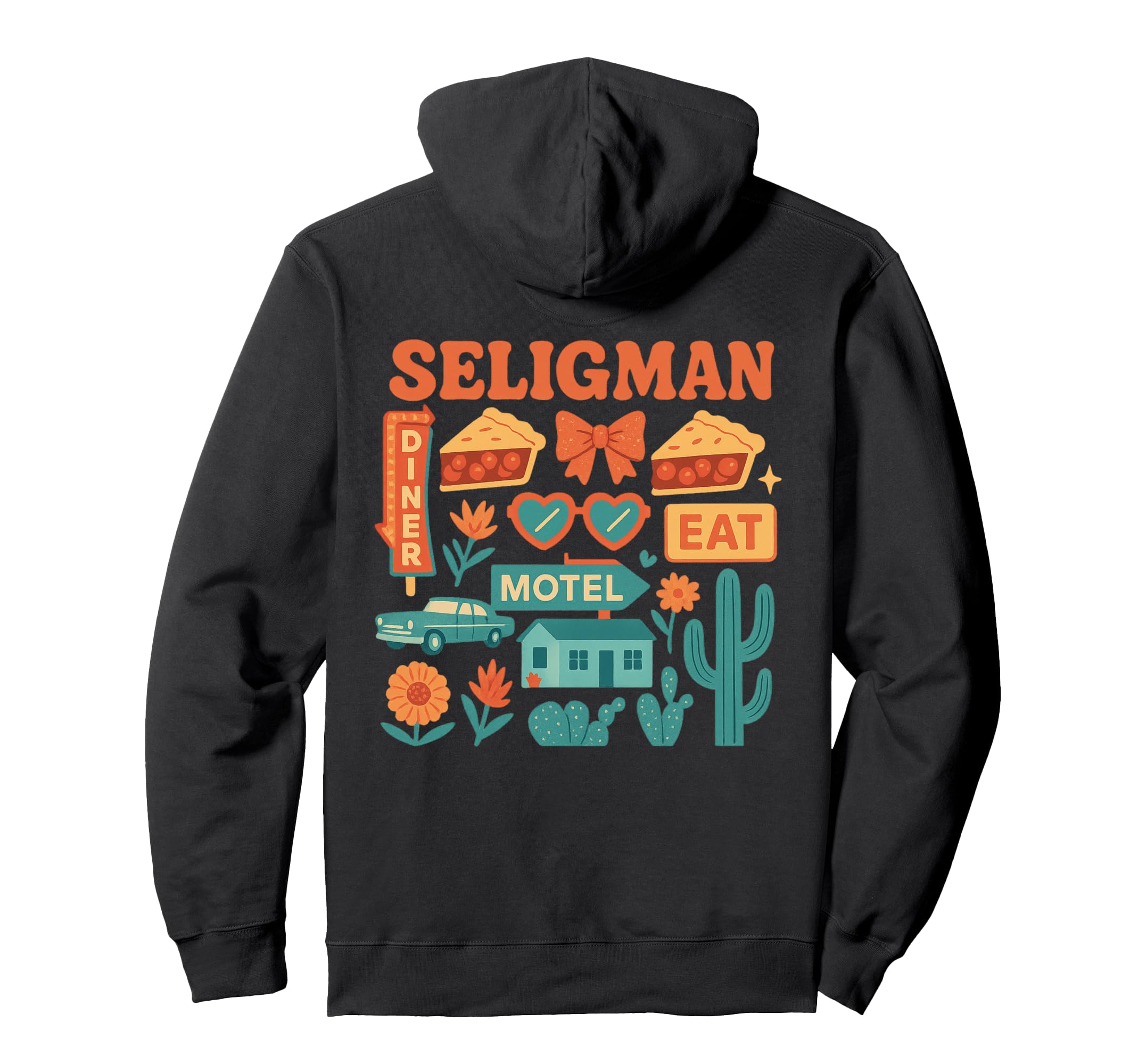 Seligman Motel Diner Coquette Aesthetic Hoodie - Trendy Graphic for Adults - T-Shirt, Sweatshirt, Hoodie