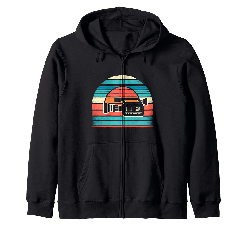 Video Camera Sunset T-Shirt - Streetwear Style for Adults - T-Shirt, Sweatshirt, Hoodie