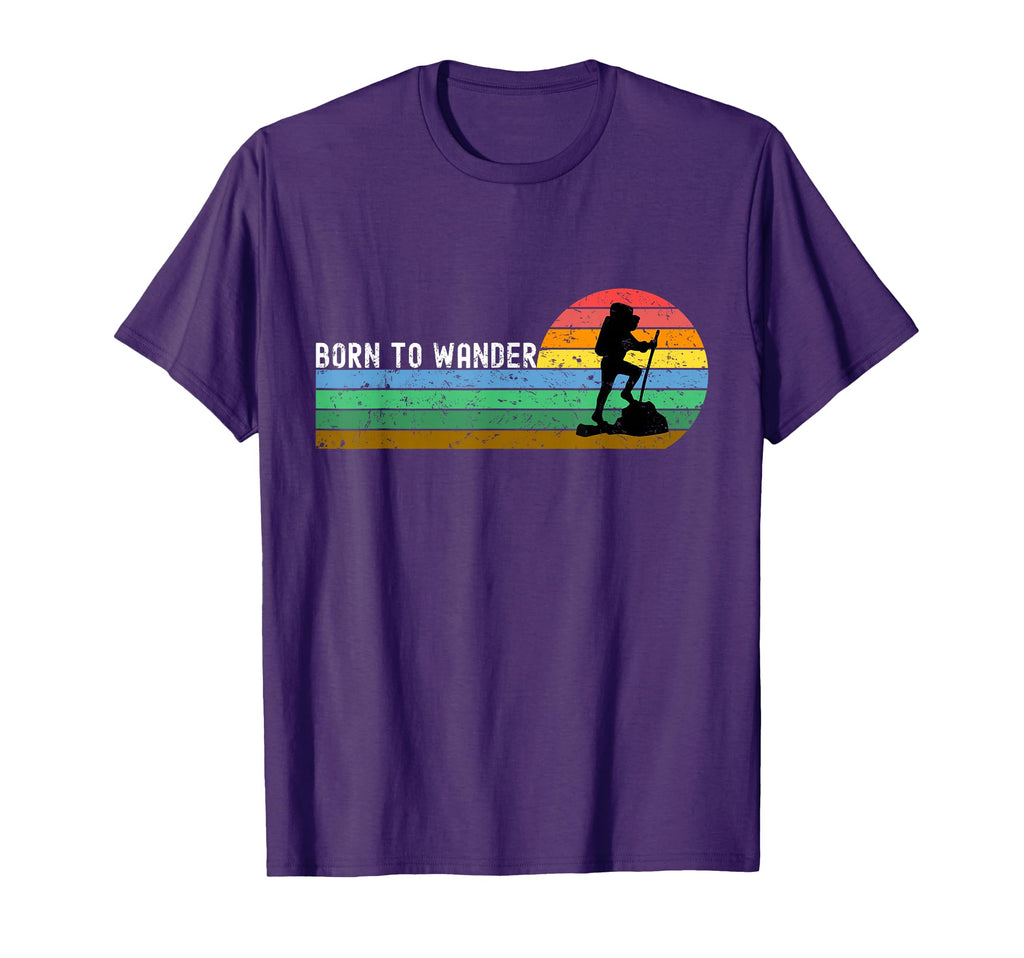 Hiking Born To Wander Sunset T-Shirt - Fun Novelty Design Men Women - T-Shirt, Sweatshirt, Hoodie