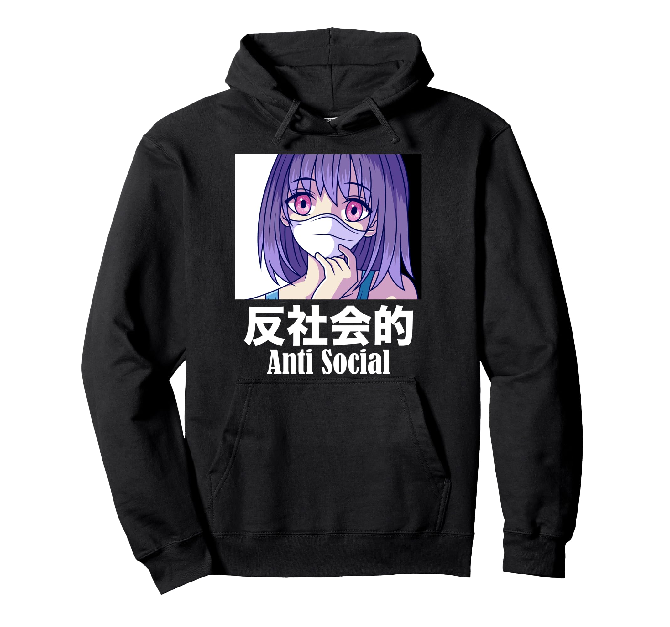 Antisocial Aesthetic Vaporwave Anime Hoodie - Novelty Apparel Men Women - T-Shirt, Sweatshirt, Hoodie