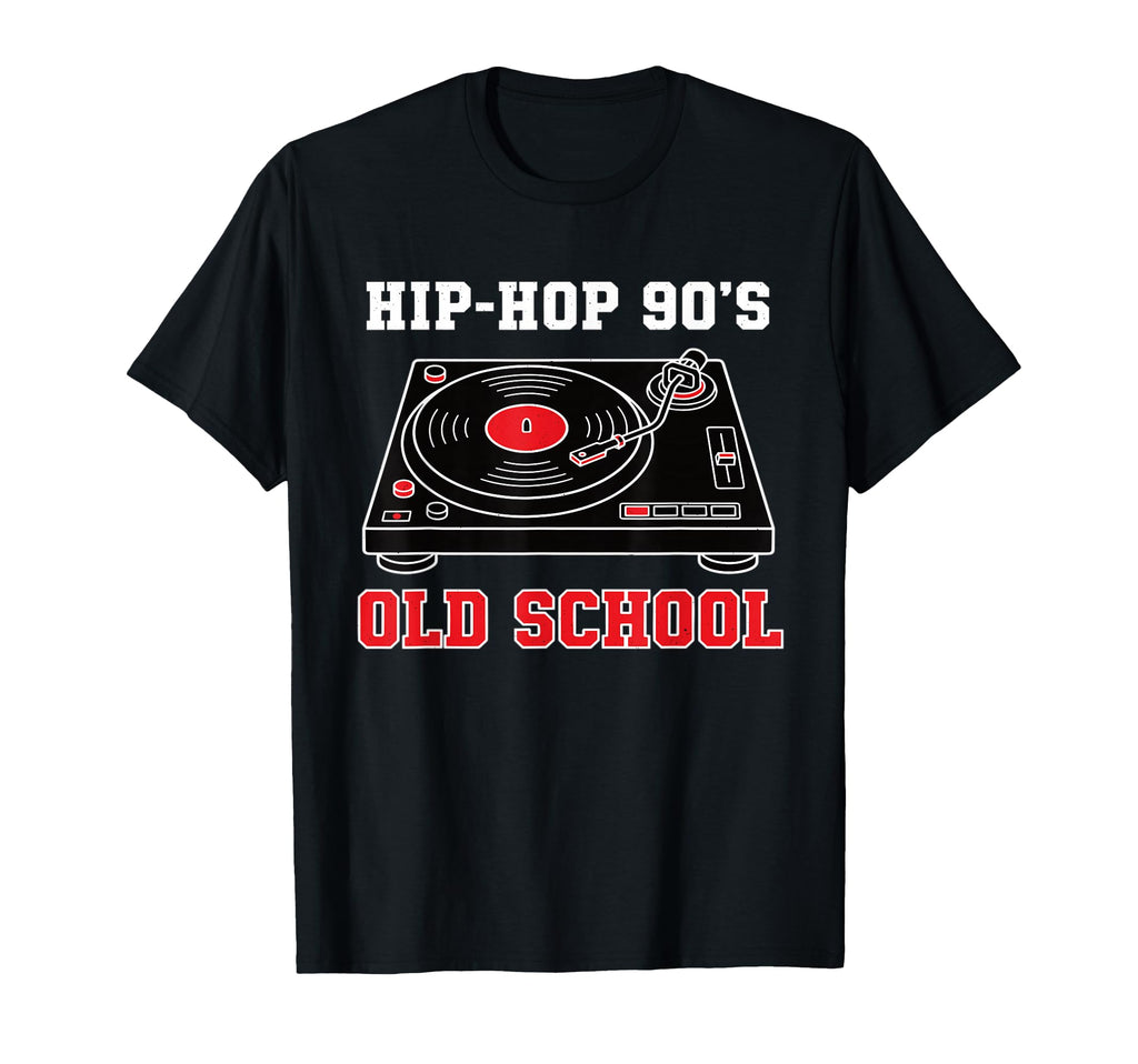 Hip Hop 90S Old School Vinyl Turntable T-Shirt - Graphic Print Men Women - T-Shirt, Sweatshirt, Hoodie