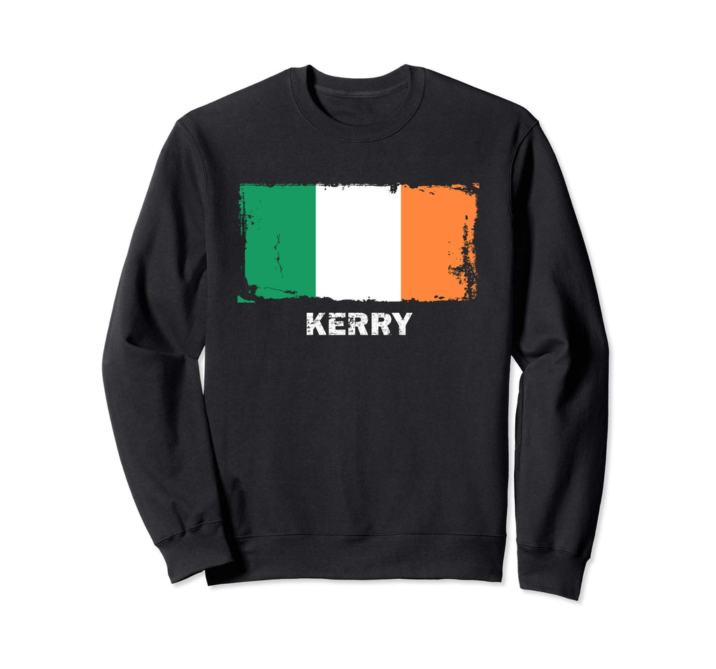 Kerry Ireland Flag Distressed Sweatshirt - Streetwear Style Unisex - T-Shirt, Sweatshirt, Hoodie