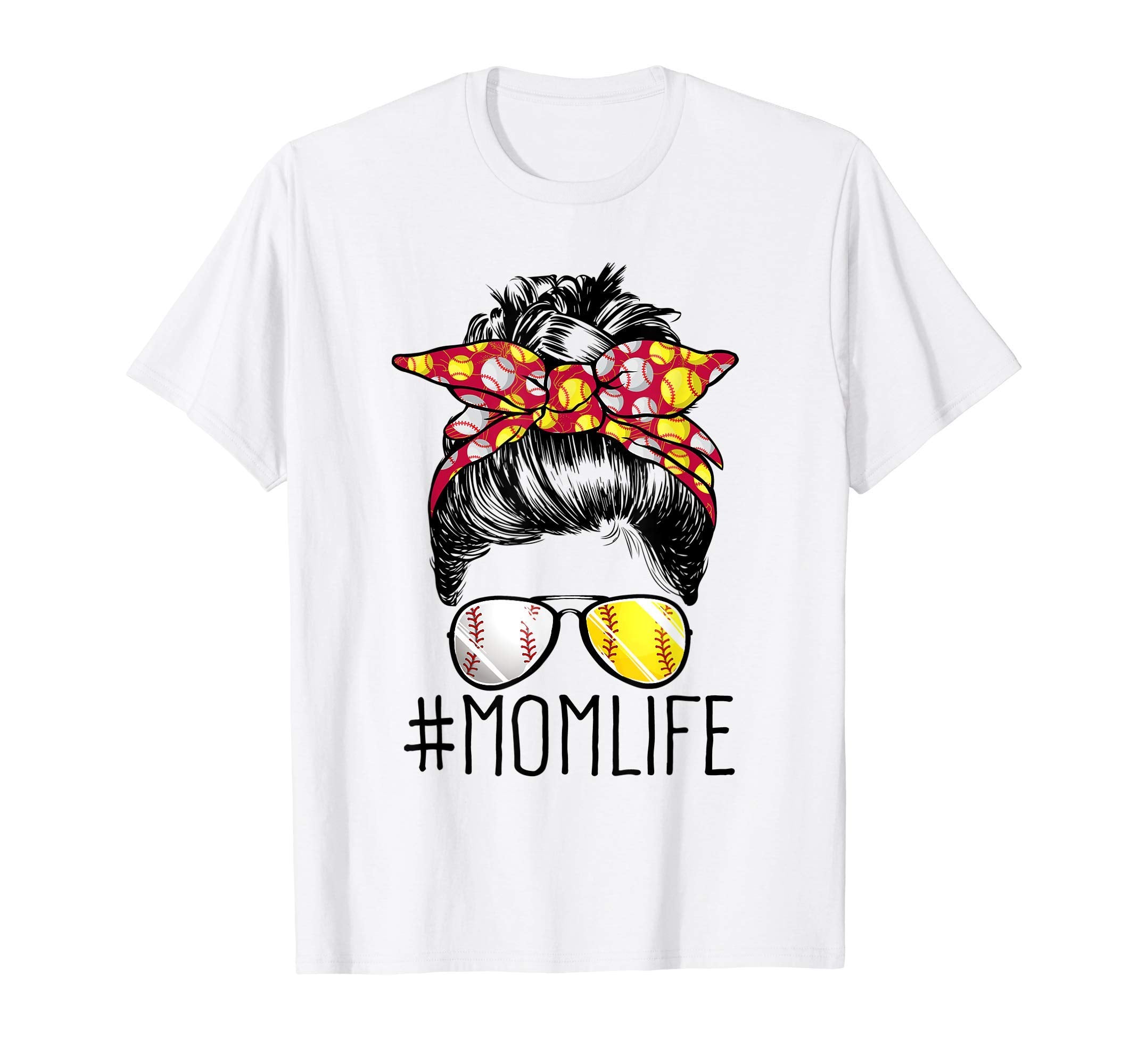 Mom Life Softball Baseball Mothers Day T-Shirt - Trendy Graphic Men Women - T-Shirt, Sweatshirt, Hoodie