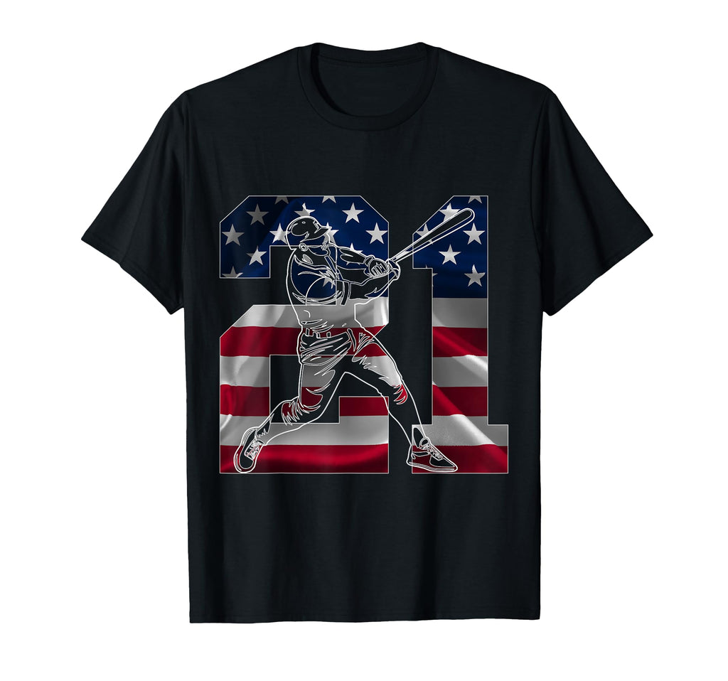 Number 21 Years Baseball 21St Birthday T-Shirt - Novelty Apparel Men Women - T-Shirt, Sweatshirt, Hoodie