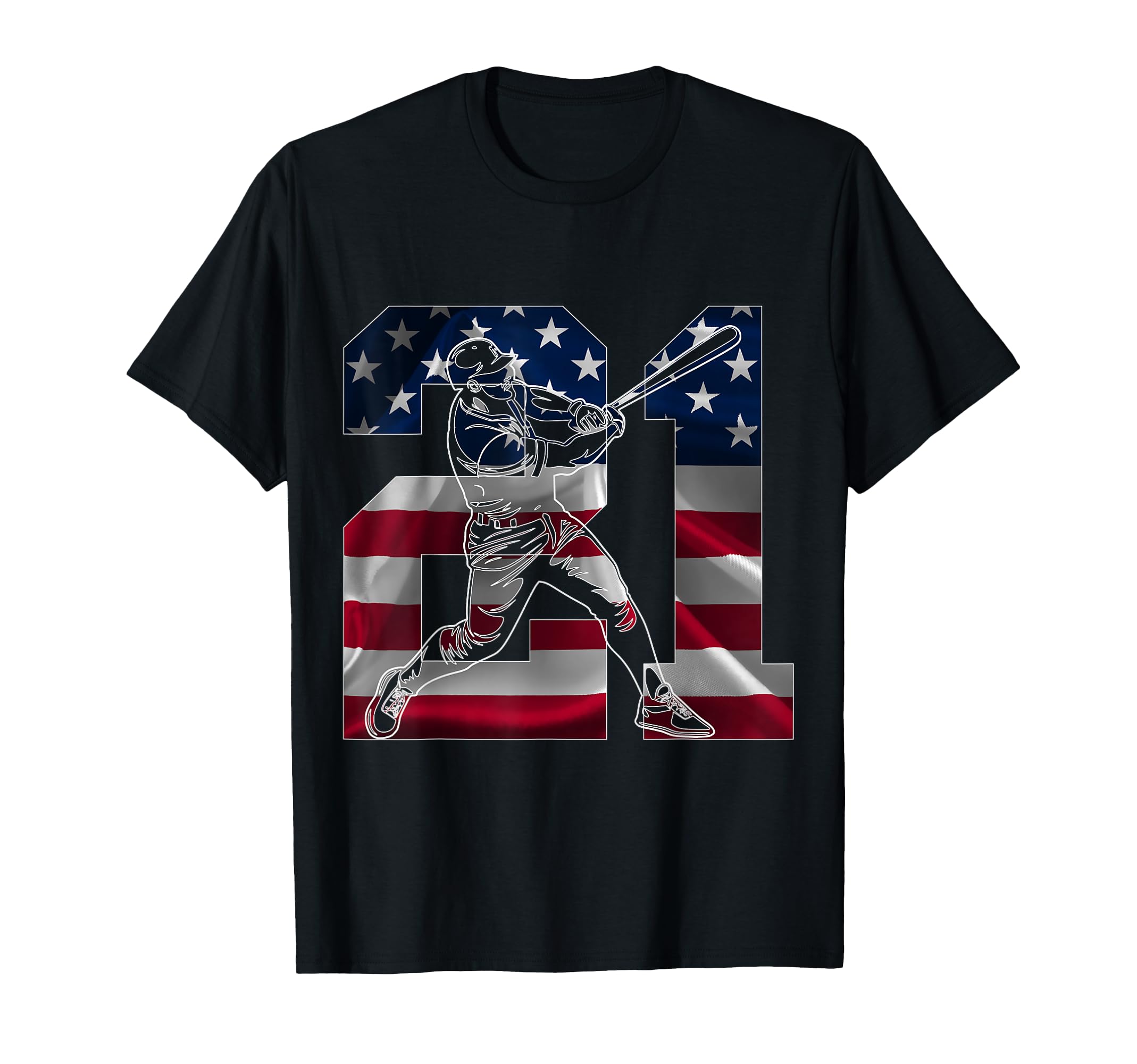 Number 21 Years Baseball 21St Birthday T-Shirt - Novelty Apparel Men Women - T-Shirt, Sweatshirt, Hoodie