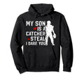 My Son Is Baseball Catcher Mom Hoodie - Aesthetic Graphic for Adults - T-Shirt, Sweatshirt, Hoodie