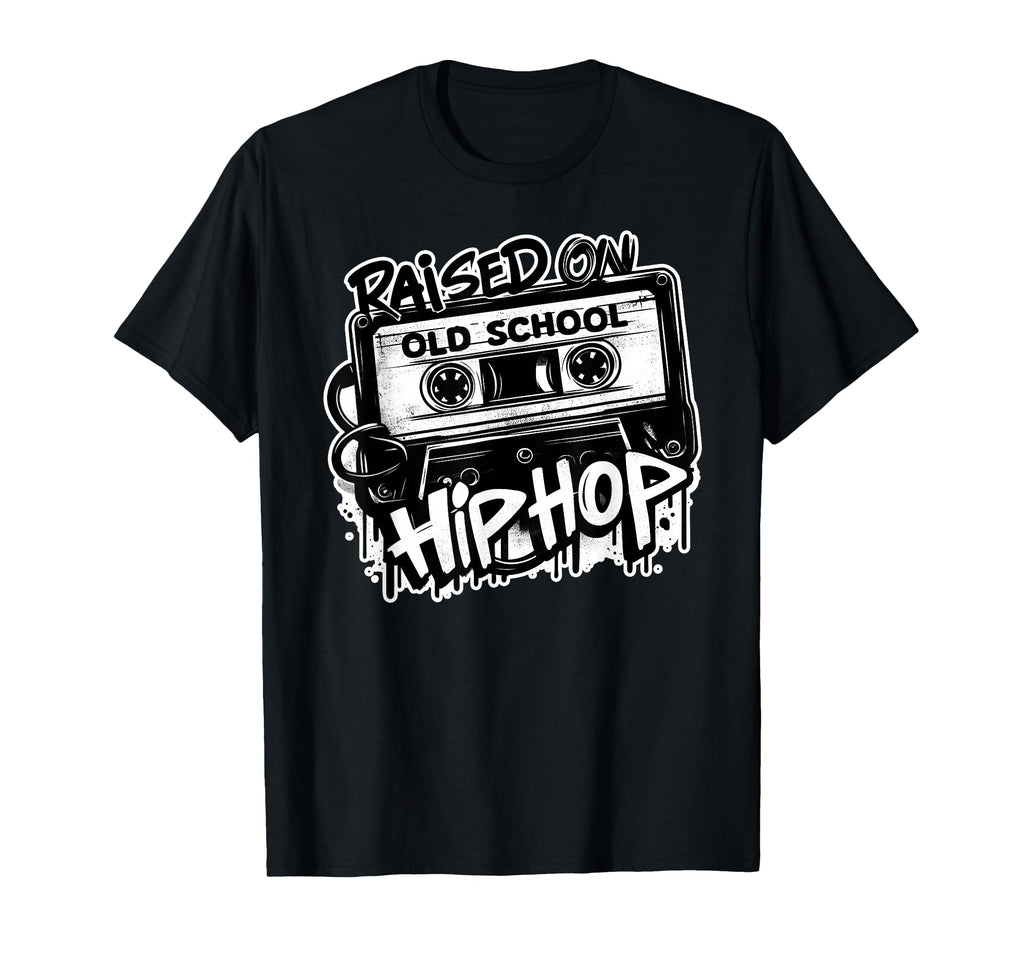Raised Old School Hip Hop 80S 90S T-Shirt - Graphic Print for Adults - T-Shirt, Sweatshirt, Hoodie