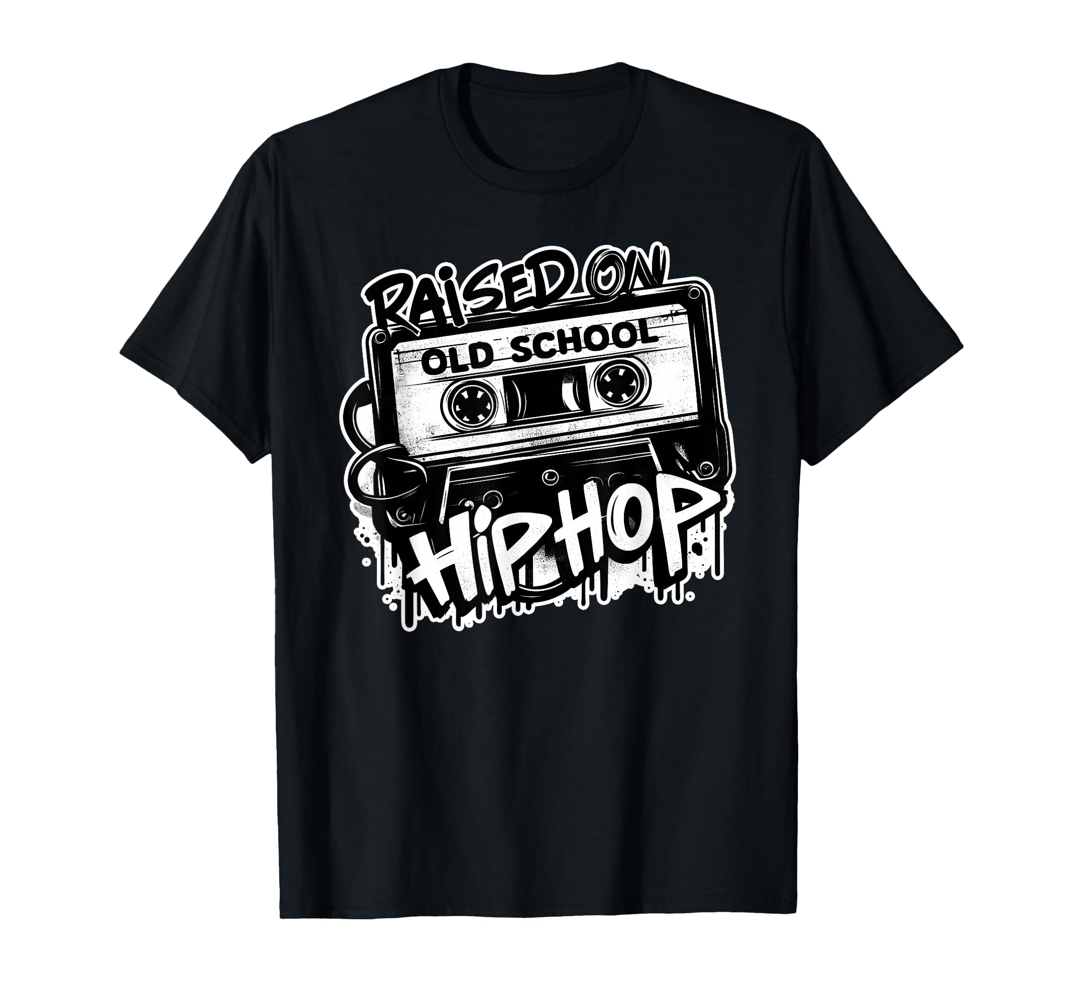 Raised Old School Hip Hop 80S 90S T-Shirt - Graphic Print for Adults - T-Shirt, Sweatshirt, Hoodie