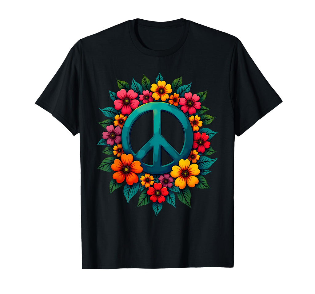 60S 70S Flower Power Groovy Love Peace T-Shirt - Graphic Print for Adults - T-Shirt, Sweatshirt, Hoodie