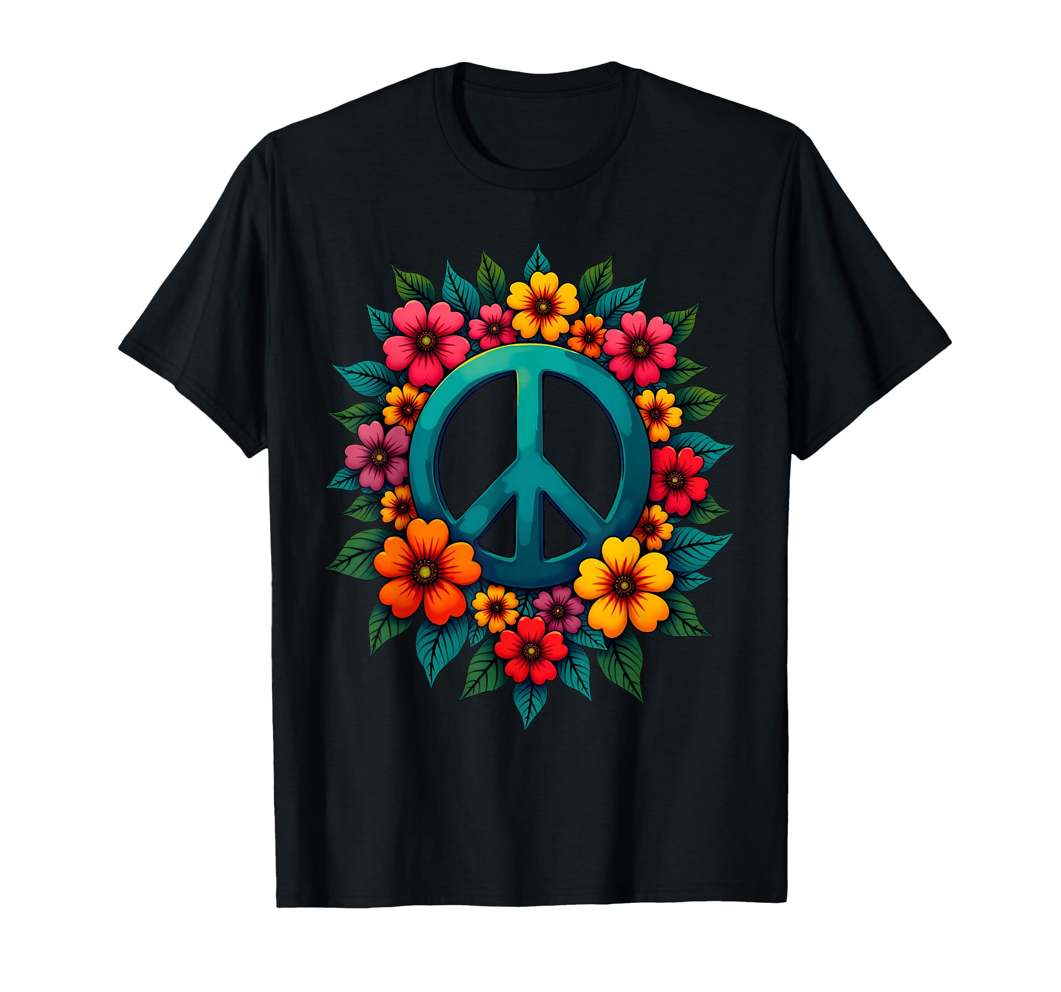60S 70S Flower Power Groovy Love Peace T-Shirt - Graphic Print for Adults - T-Shirt, Sweatshirt, Hoodie