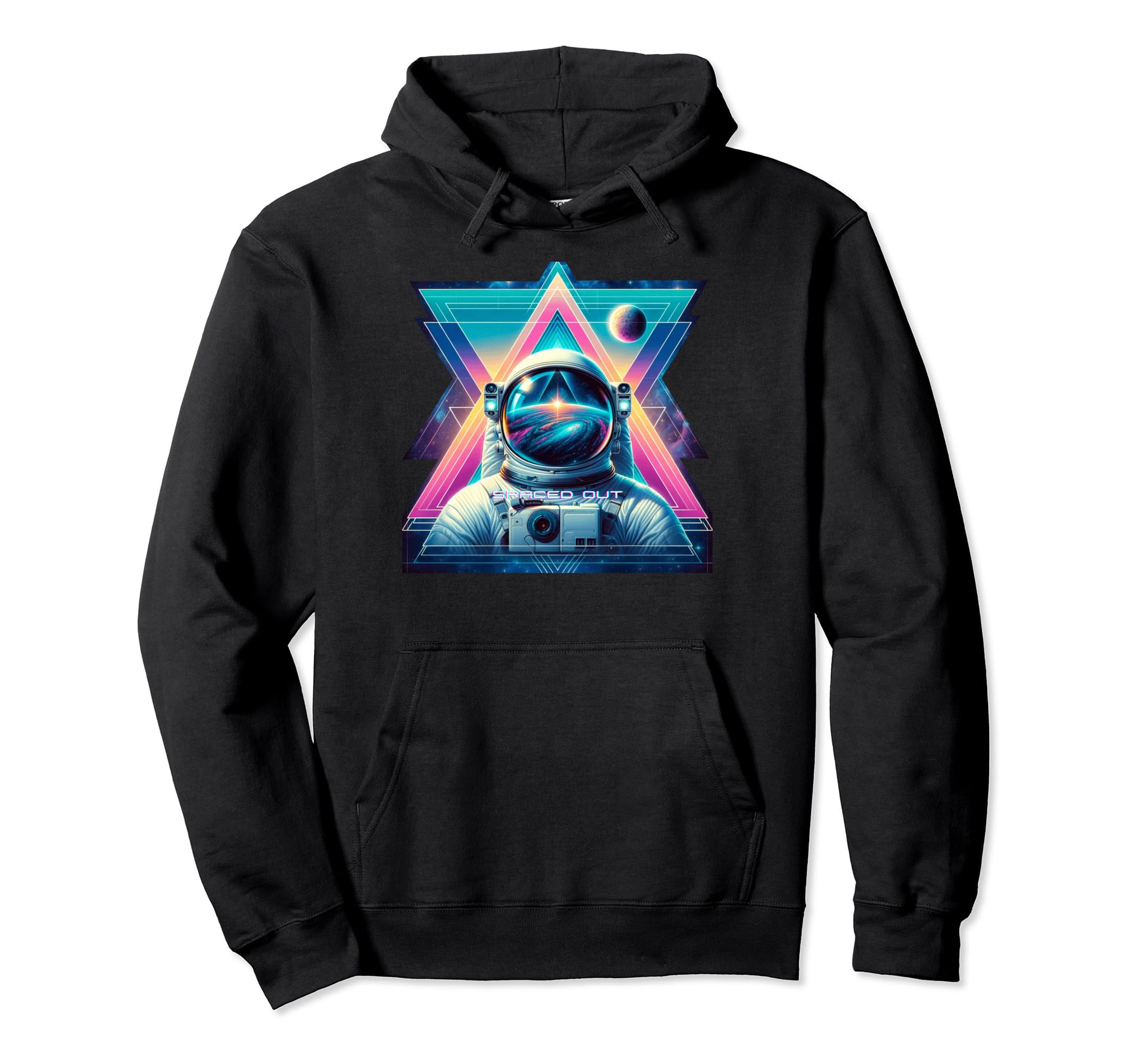 Astronaut Spaced Out Vaporwave Eclipse Hoodie - Novelty Apparel Men Women - T-Shirt, Sweatshirt, Hoodie