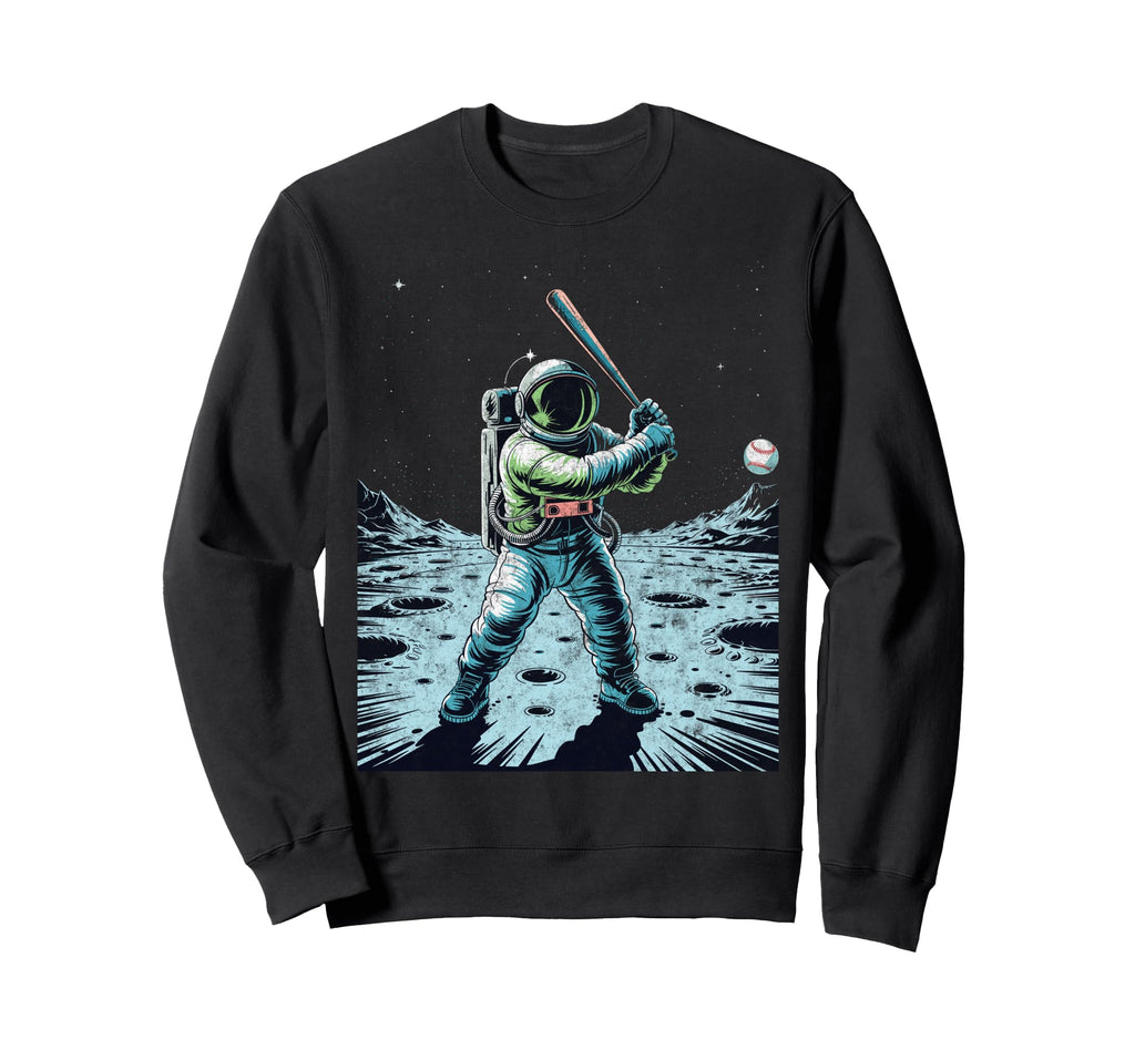 Astronaut Baseball Player Coach Sweatshirt - Casual Everyday Wear Unisex - T-Shirt, Sweatshirt, Hoodie