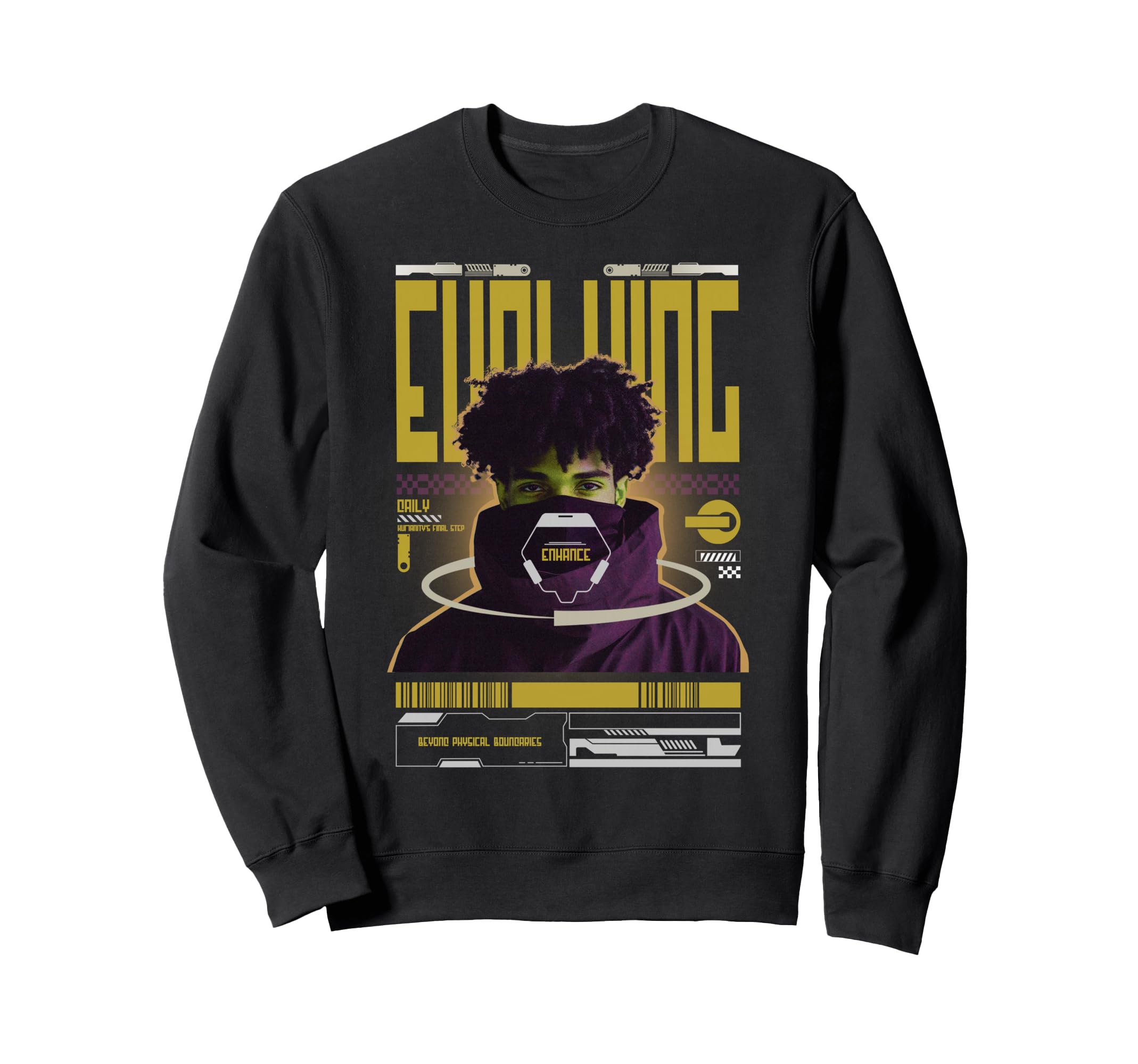 Y2K Evolving Bold Urban Graffiti Sweatshirt - Graphic Print Men Women - T-Shirt, Sweatshirt, Hoodie