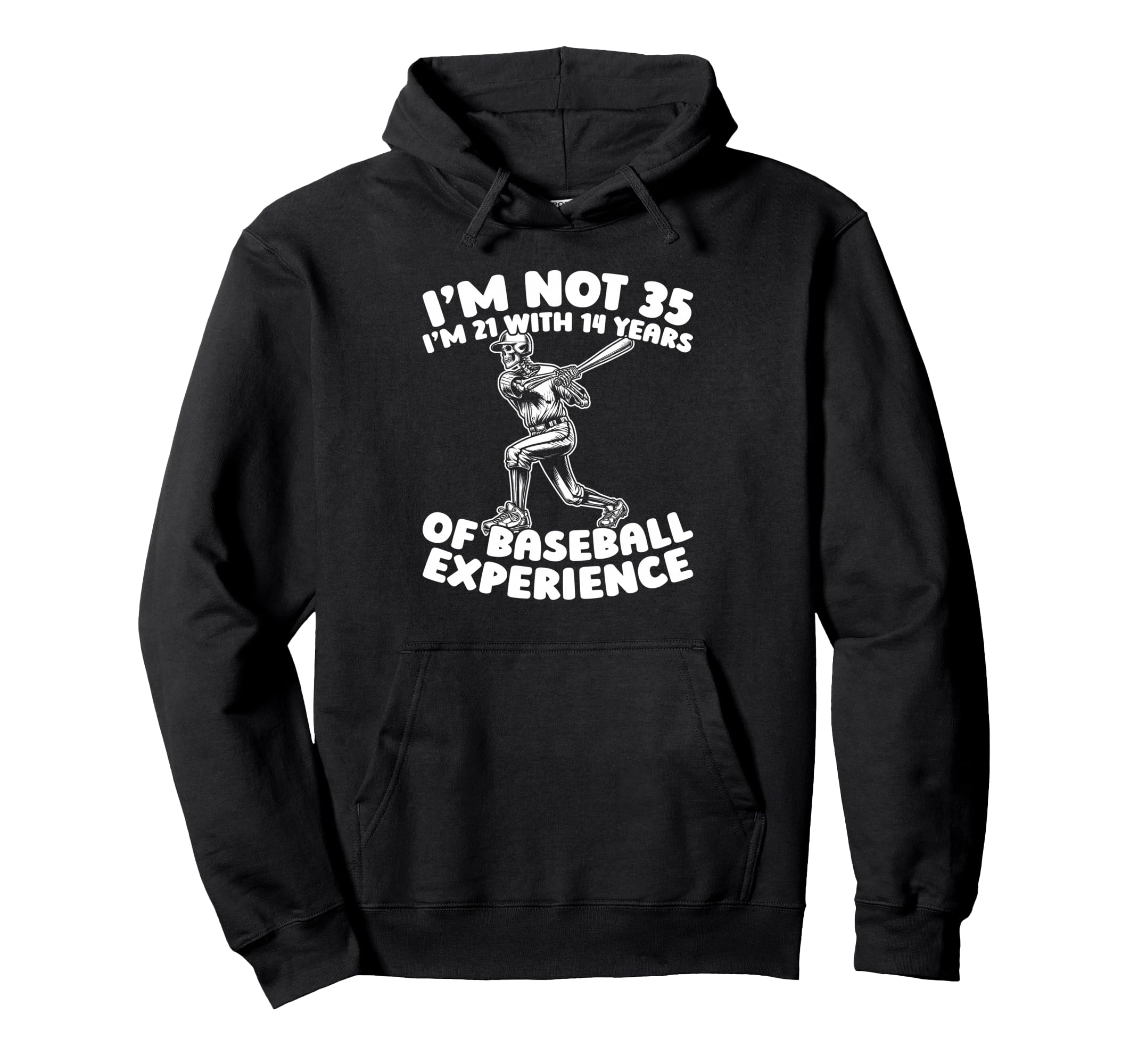 35 Years Old Baseballer Team Player Hoodie - Unique Graphic for Adults - T-Shirt, Sweatshirt, Hoodie