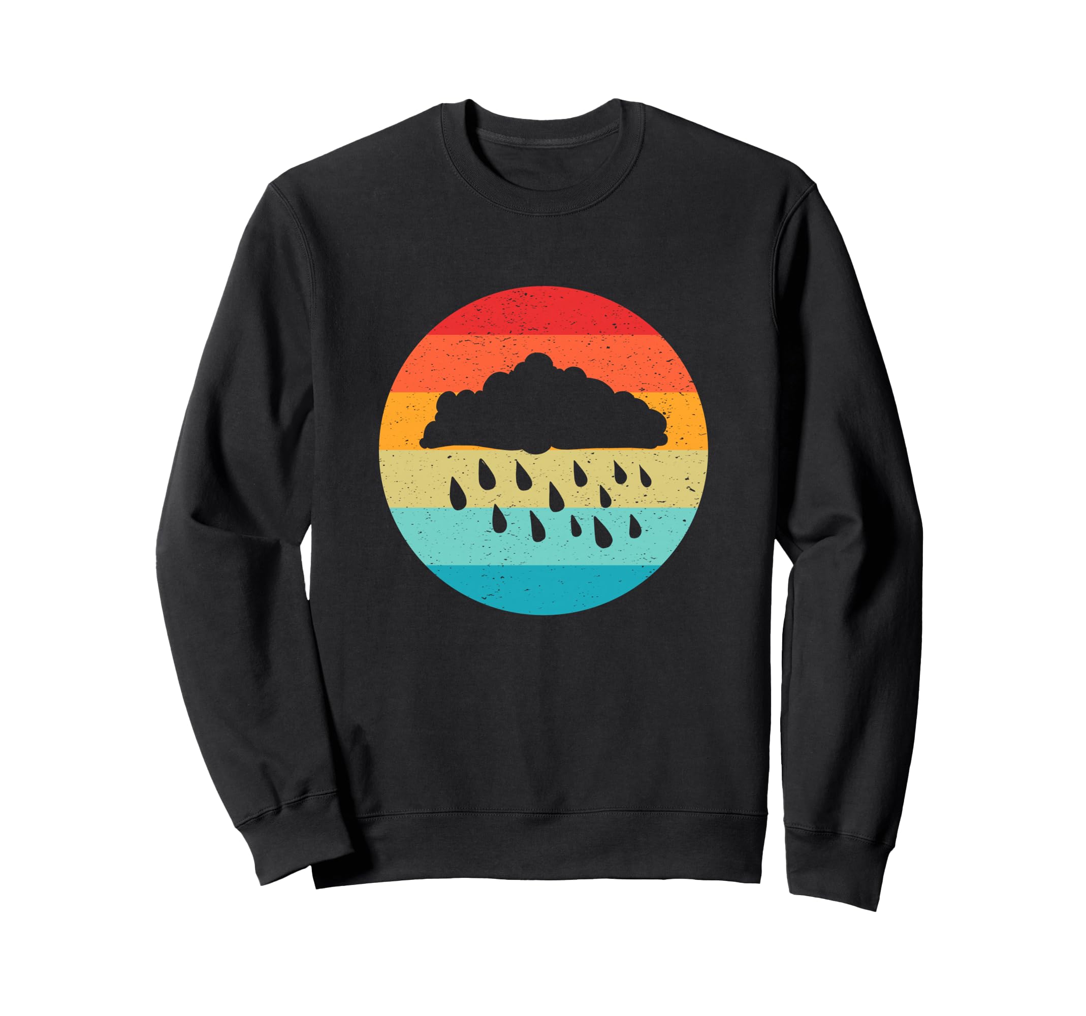 Rain Cloud Silhouette Sunset 80S Sweatshirt - Minimalist Print Unisex - T-Shirt, Sweatshirt, Hoodie