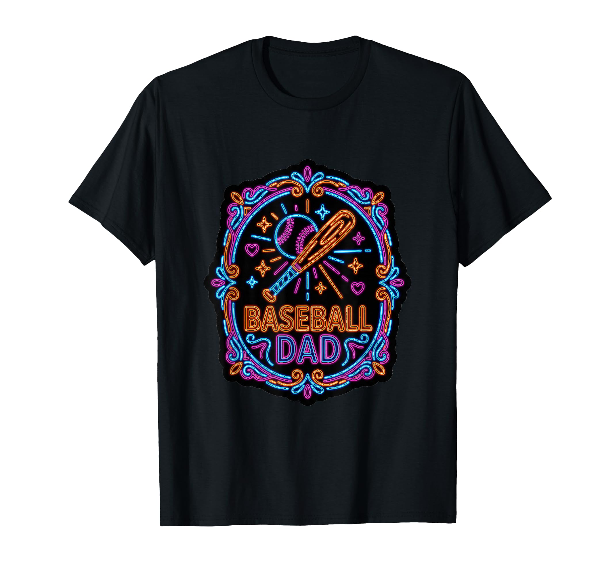 Proud Baseball Dad My Heart Is That T-Shirt - Graphic Print for Adults - T-Shirt, Sweatshirt, Hoodie