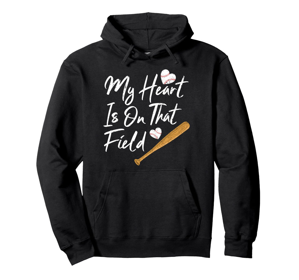 My Heart Is That Field Baseball Mom Mama Hoodie - Custom Art Print Unisex - T-Shirt, Sweatshirt, Hoodie