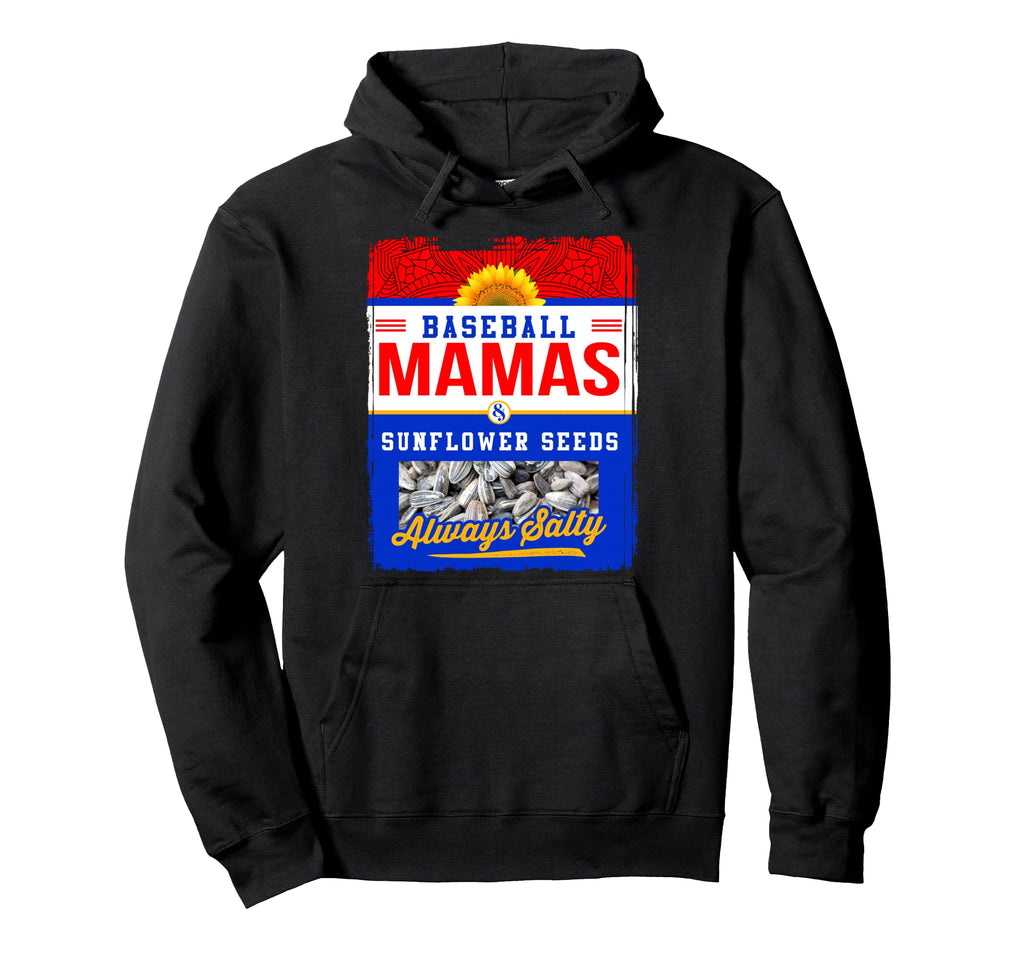 Baseball Mamas And Sunflower Seeds Hoodie - Minimalist Print for Adults - T-Shirt, Sweatshirt, Hoodie