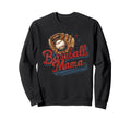 Baseball Glove Mama Distressed Sweatshirt - Casual Everyday Wear Unisex - T-Shirt, Sweatshirt, Hoodie