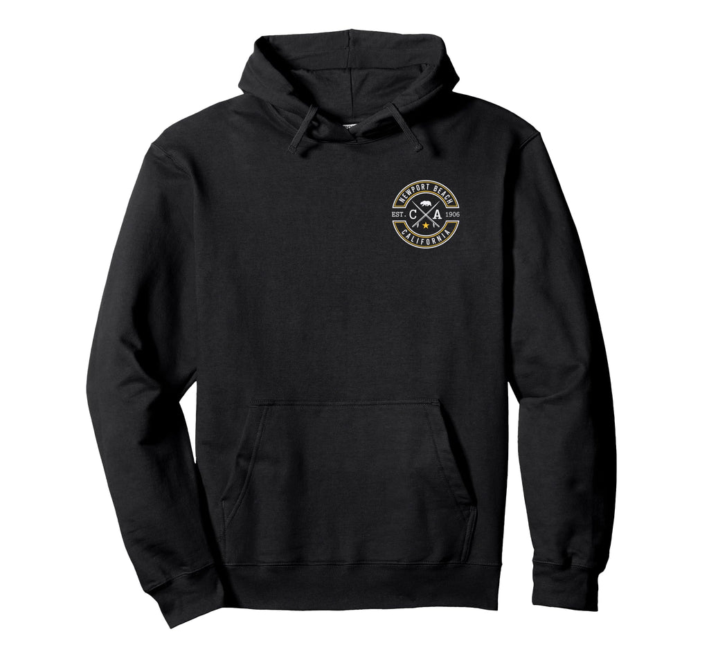 Newport Beach California Ca Surfer Beach Hoodie - Graphic Print Unisex - T-Shirt, Sweatshirt, Hoodie