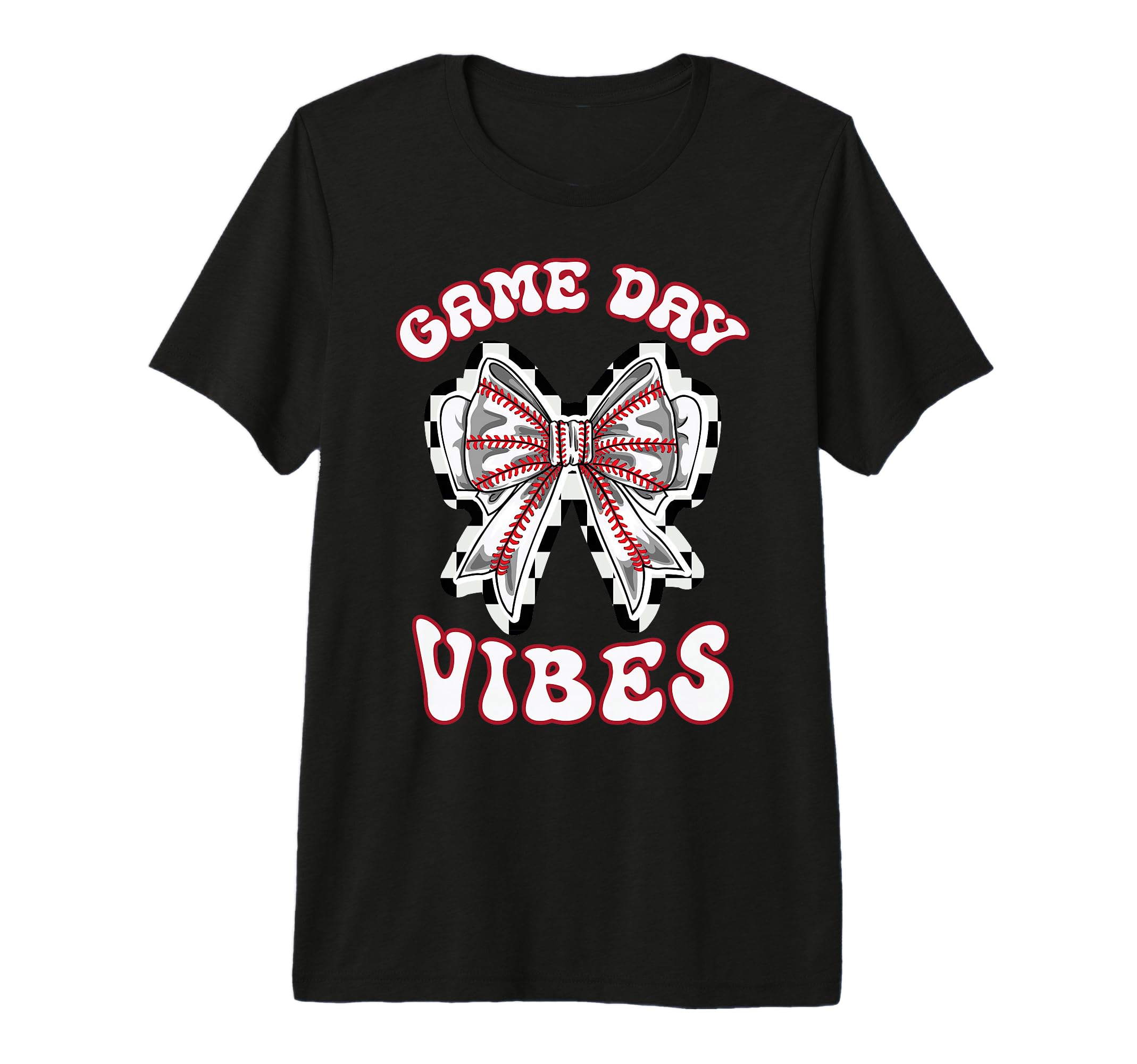 Baseball Mom Coquette Bow Game Day Vibes T-Shirt - Graphic Print Men Women - T-Shirt, Sweatshirt, Hoodie