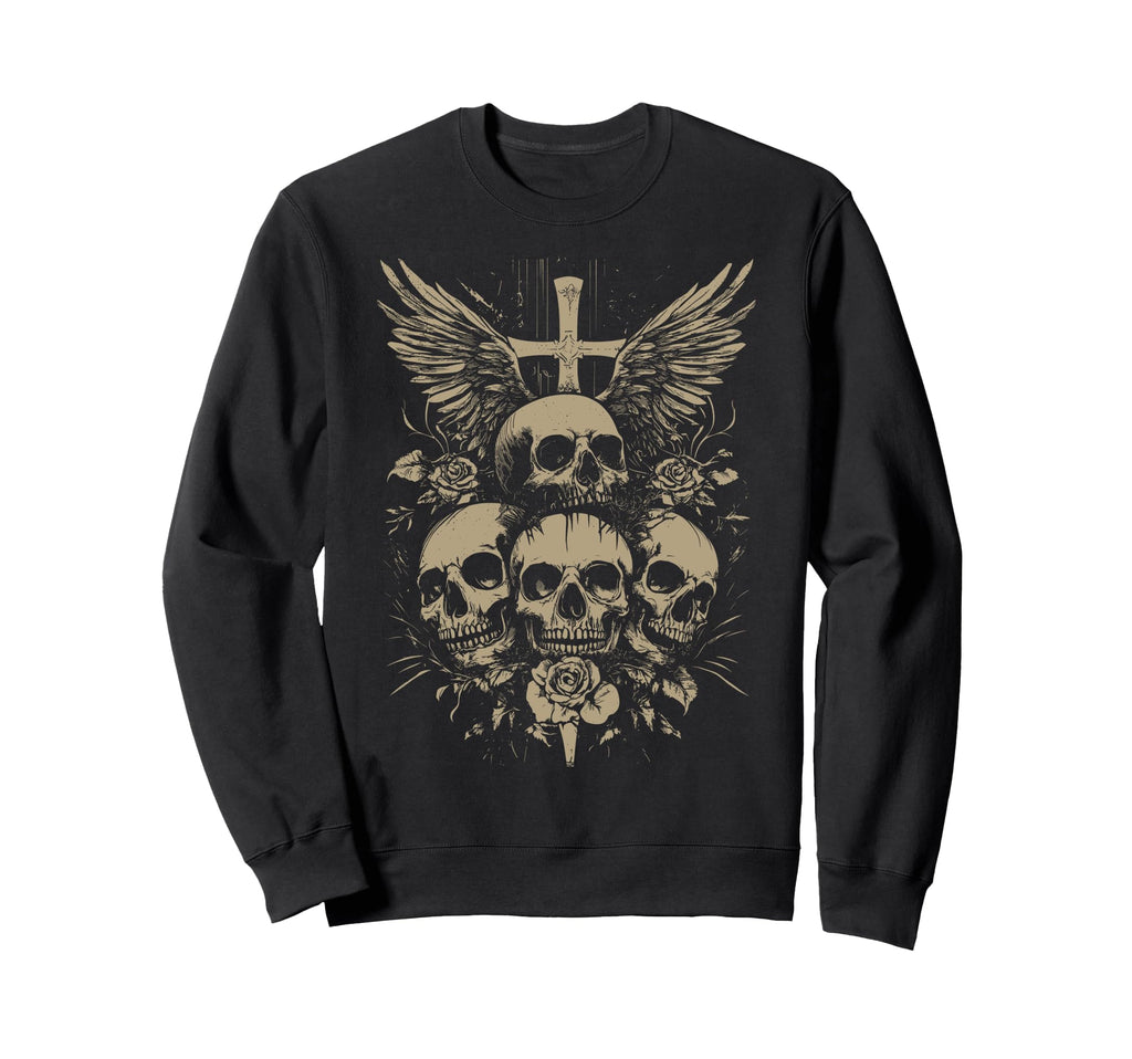 Skull Cross Y2K Grunge Aesthetic Sweatshirt - Streetwear Style Men Women - T-Shirt, Sweatshirt, Hoodie
