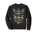 Skull Cross Y2K Grunge Aesthetic Sweatshirt - Streetwear Style Men Women - T-Shirt, Sweatshirt, Hoodie