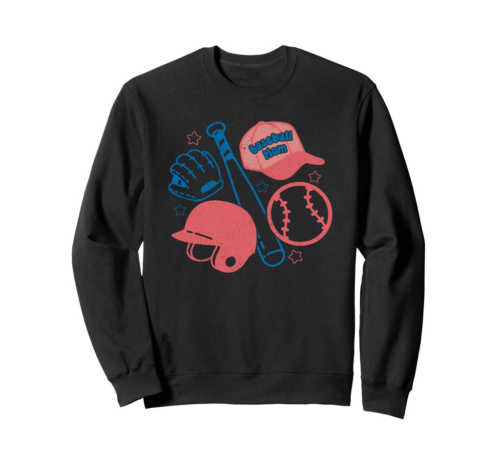 Baseball Mom Doodle Sweatshirt - Novelty Apparel for Adults - T-Shirt, Sweatshirt, Hoodie